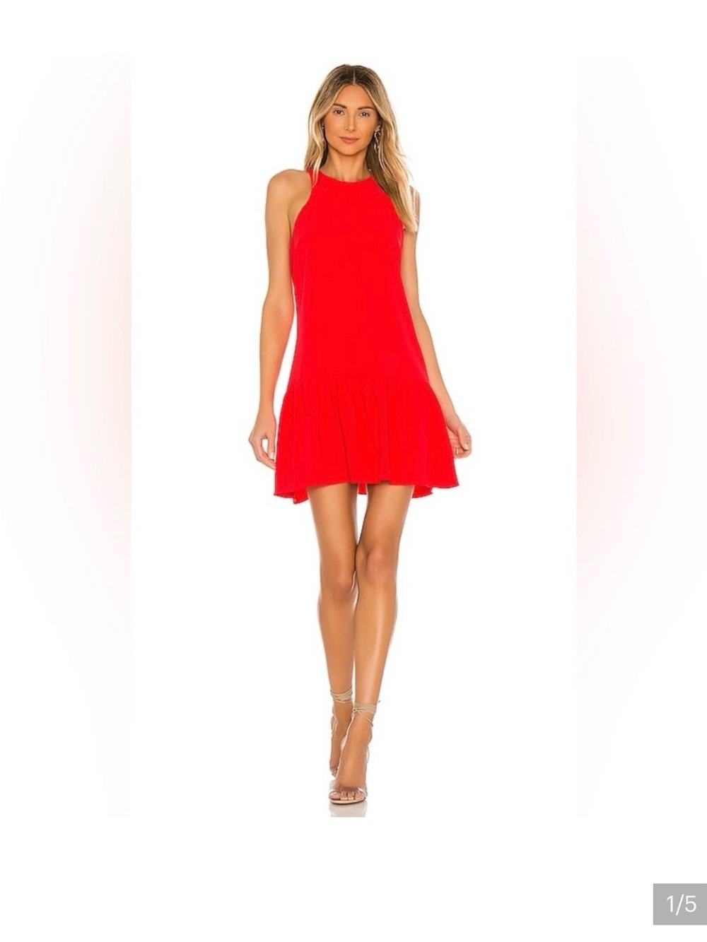 Amanda Uprichard Ezra Crimson Red Dress Sleeveless (like new)